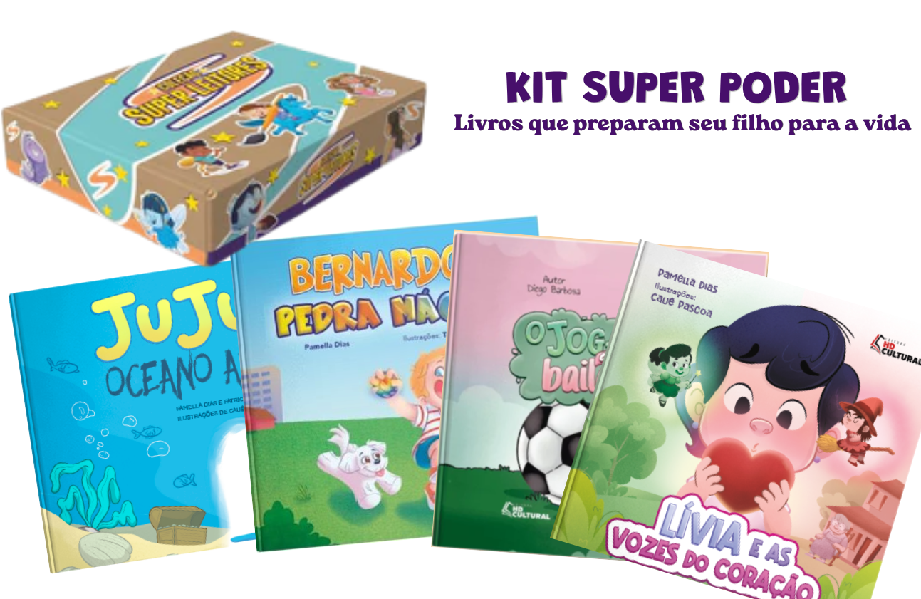 Kit 4 Livros Infantis 3-10 anos - OFERTA RELÂMPAGO